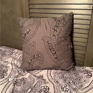 Gray Throw Pillow.